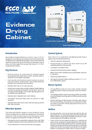 Evidence Drying Cabinet Sellsheet